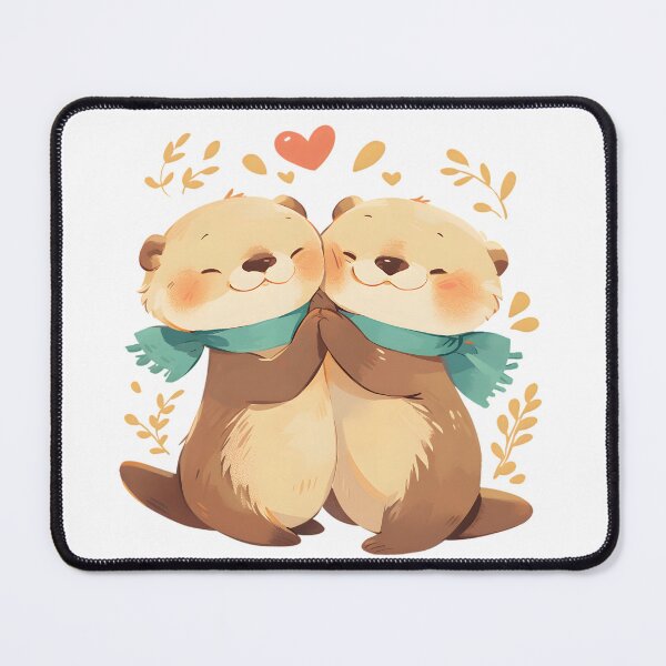 Item preview, Cute Cuddling Otters  designed and sold by StickySparkle.