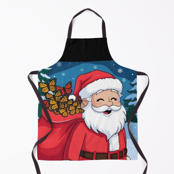 Item preview, Cartoon Santa Claus's bag is full of butterflies JOY smiling fun illustration designed and sold by EmeraldeaDesign.