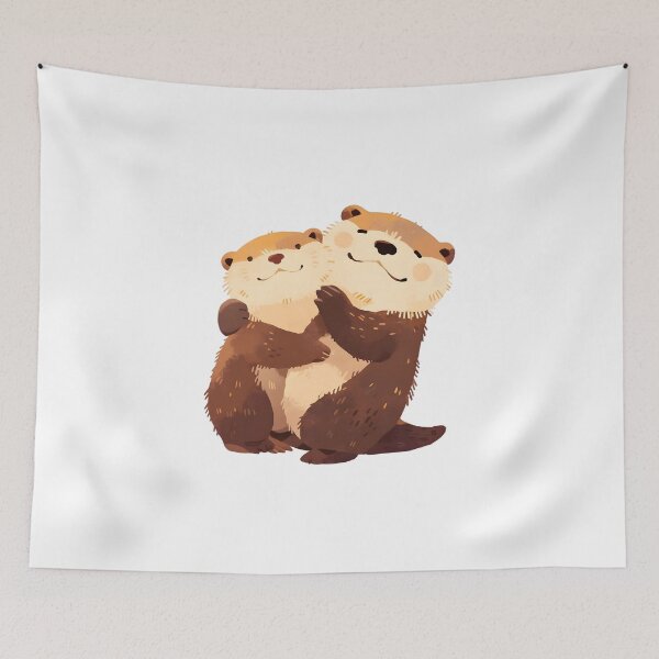 Item preview, Cute Cuddling Otters  designed and sold by StickySparkle.
