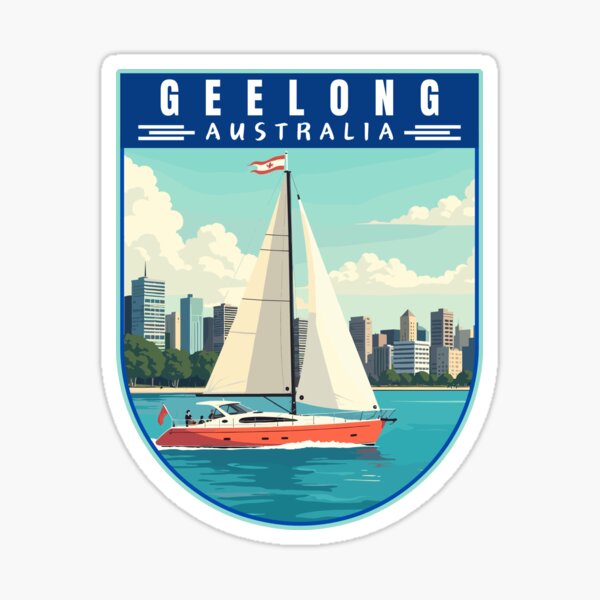 Item preview, Geelong in Victoria Australia Art Travel Emblem designed and sold by MaateoDesign.