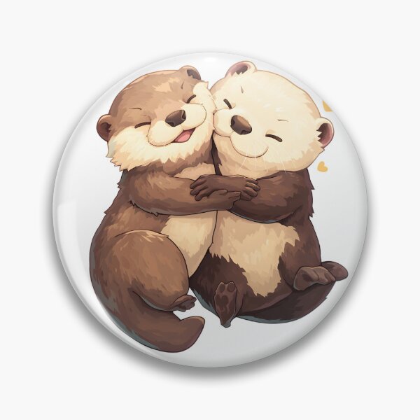 Item preview, Cute Cuddling Otters  designed and sold by StickySparkle.