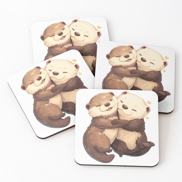 Item preview, Cute Cuddling Otters  designed and sold by StickySparkle.