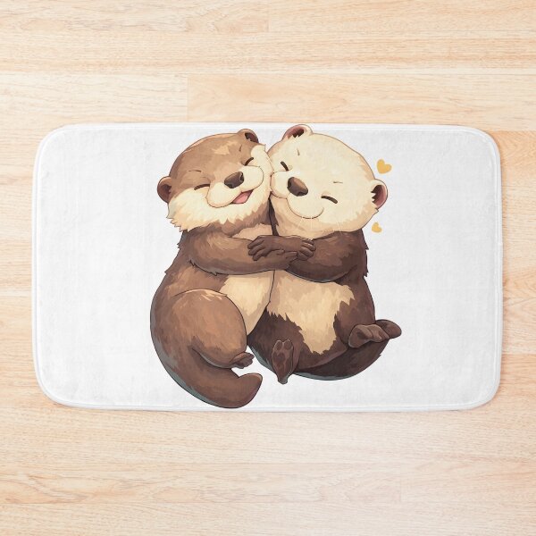 Item preview, Cute Cuddling Otters  designed and sold by StickySparkle.