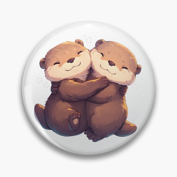 Item preview, Cute Cuddling Otters  designed and sold by StickySparkle.