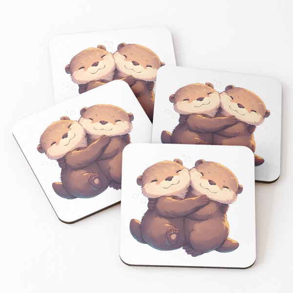 Item preview, Cute Cuddling Otters  designed and sold by StickySparkle.