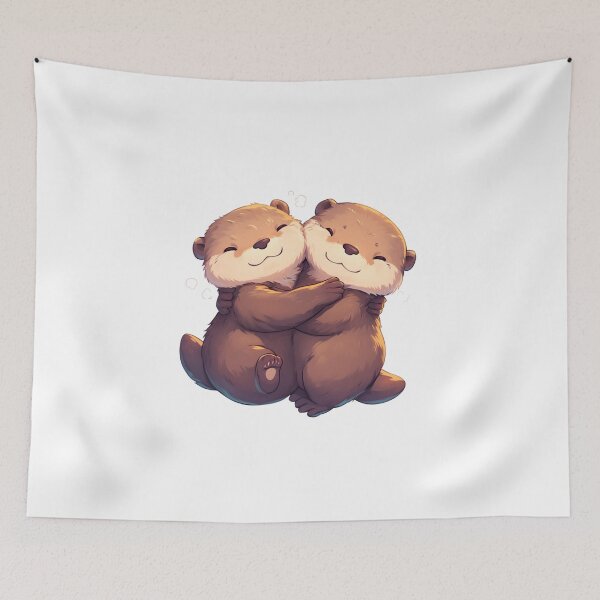 Item preview, Cute Cuddling Otters  designed and sold by StickySparkle.