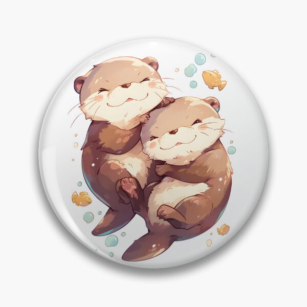 Item preview, Cute Cuddling Otters  designed and sold by StickySparkle.