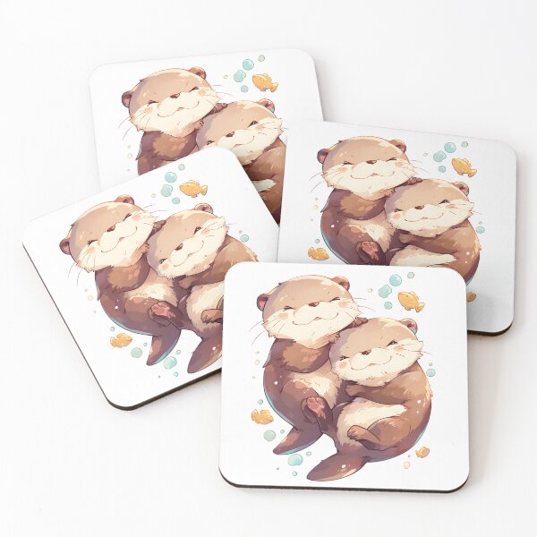 Item preview, Cute Cuddling Otters  designed and sold by StickySparkle.