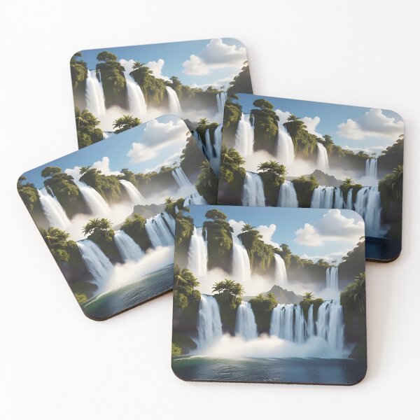 Item preview, waterfalls in the green forest or green jungle 17  designed and sold by AA-designstore.