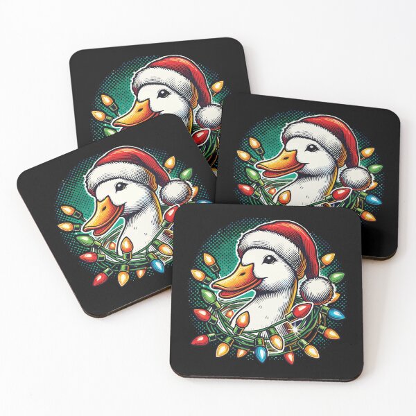 Item preview, Funny Duck With Christmas Lights designed and sold by LuminOrb.