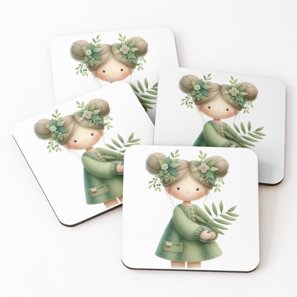 Item preview, A0585 Leafy Doll – Whimsical Nature-Inspired Collectible, Perfect Gift for Eco-Lovers, Unique Decor with Leaf-Themed Charm and Elegance designed and sold by angieart68.