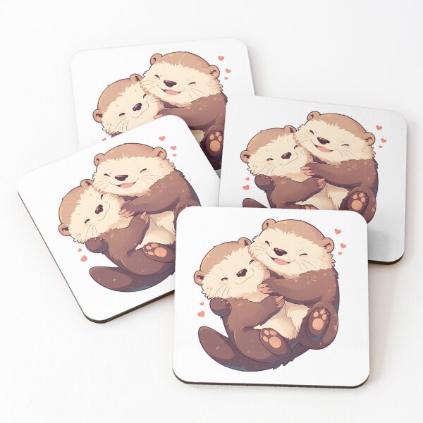 Item preview, Cute Cuddling Otters  designed and sold by StickySparkle.