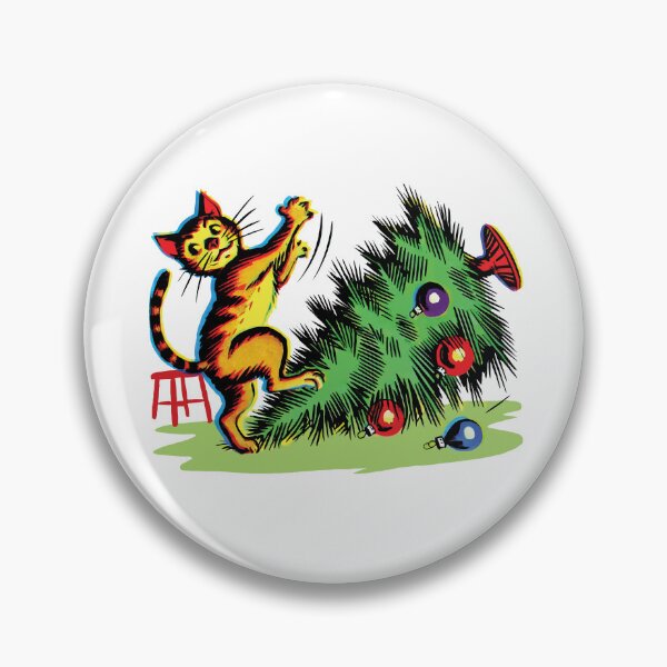 Item preview, Funny Cat Christmas Retro Vintage Style designed and sold by LuminOrb.