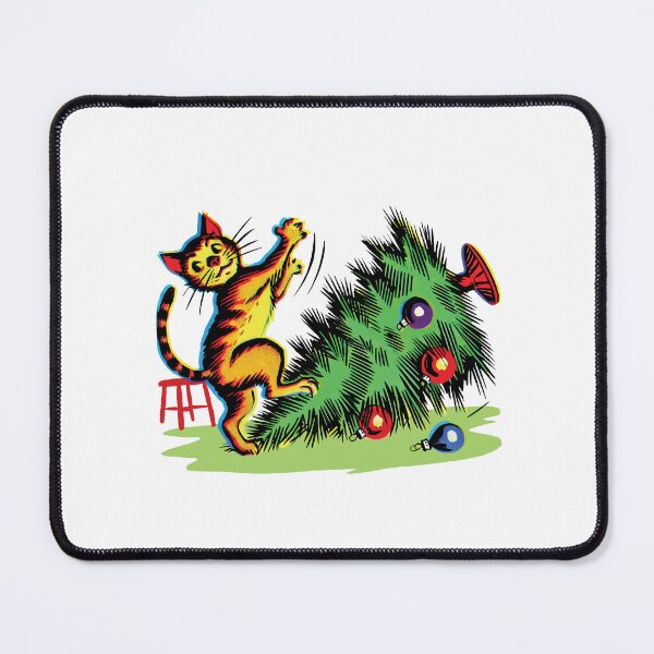 Item preview, Funny Cat Christmas Retro Vintage Style designed and sold by LuminOrb.