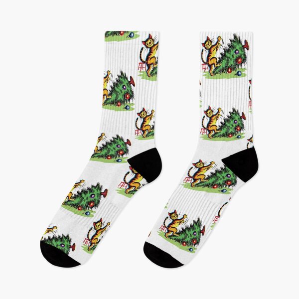 Item preview, Funny Cat Christmas Retro Vintage Style designed and sold by LuminOrb.