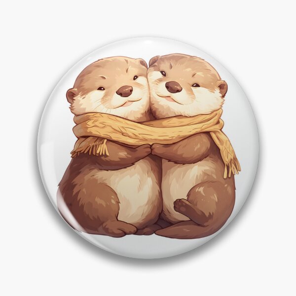 Item preview, Cute Cuddling Otters  designed and sold by StickySparkle.