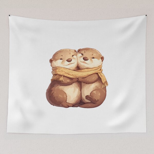 Item preview, Cute Cuddling Otters  designed and sold by StickySparkle.