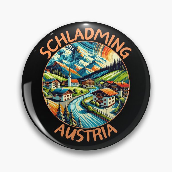 Item preview, Schladming in Austria (Styria) Vintage Vector Art Travel Emblem designed and sold by MaateoDesign.