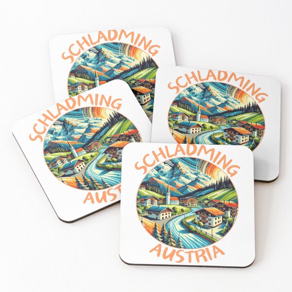 Item preview, Schladming in Austria (Styria) Vintage Vector Art Travel Emblem designed and sold by MaateoDesign.