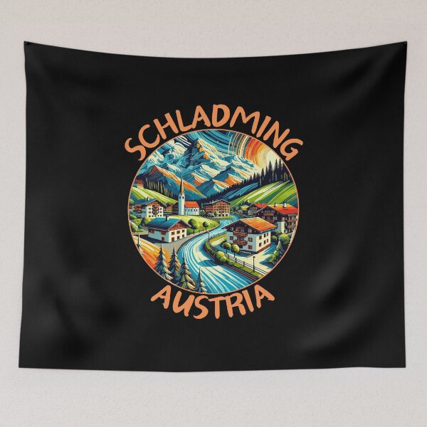 Item preview, Schladming in Austria (Styria) Vintage Vector Art Travel Emblem designed and sold by MaateoDesign.