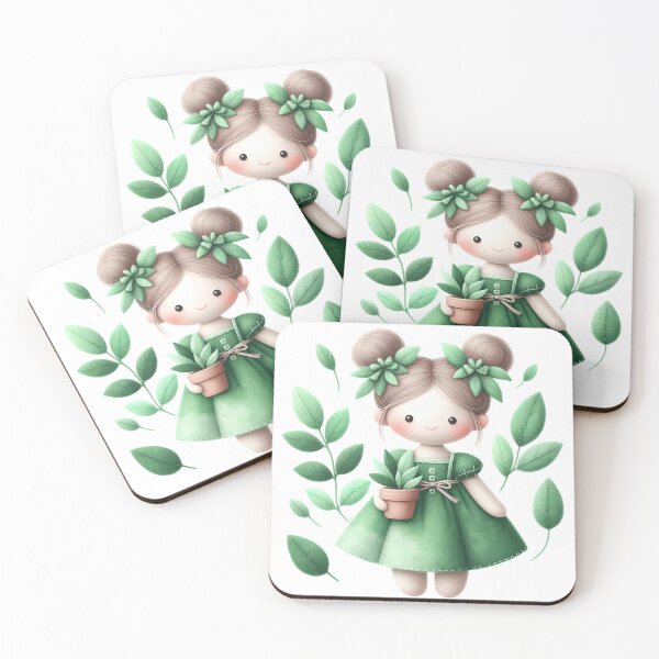 Item preview, A0585 Leafy Doll – Whimsical Nature-Inspired Collectible, Perfect Gift for Eco-Lovers, Unique Decor with Leaf-Themed Charm and Elegance designed and sold by angieart68.