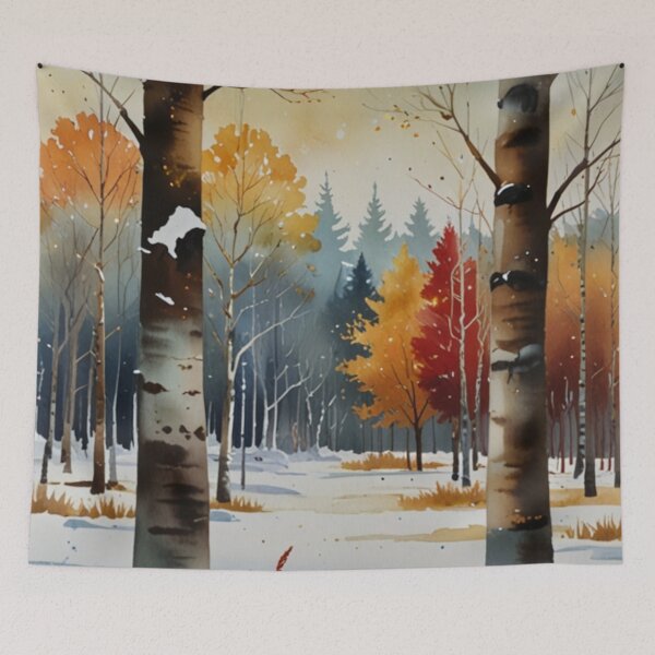 Item preview, 004 Winter Forest Illustration designed and sold by Alexis Art Collection.
