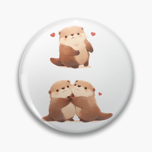 Item preview, Cute Cuddling Otters  designed and sold by StickySparkle.