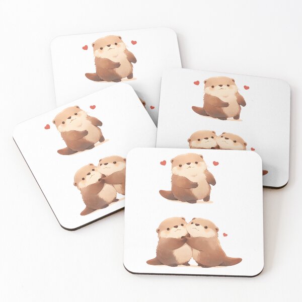 Item preview, Cute Cuddling Otters  designed and sold by StickySparkle.