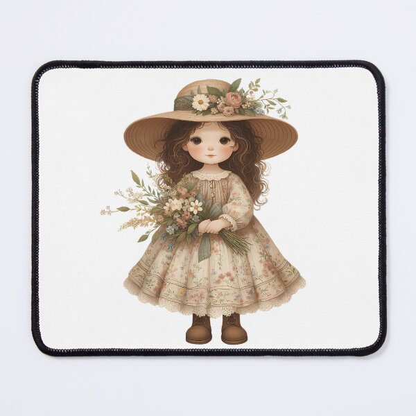 Item preview, A0587 Country Flower Girl – Rustic Chic Figurine, Perfect for Nature Lovers, Floral-Themed Decor, Charming Collectible and Thoughtful Gift designed and sold by angieart68.