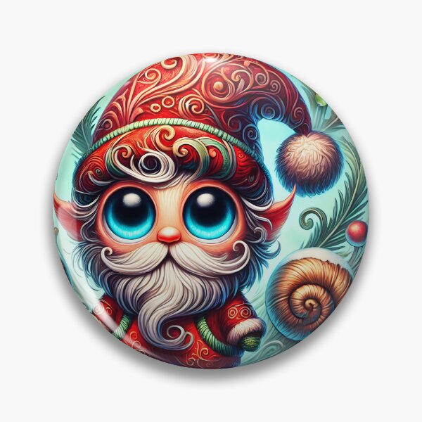 Item preview, Little quirky helper of Santa Claus cartoon cottagecore whimsical elf jule yule illustration designed and sold by EmeraldeaDesign.
