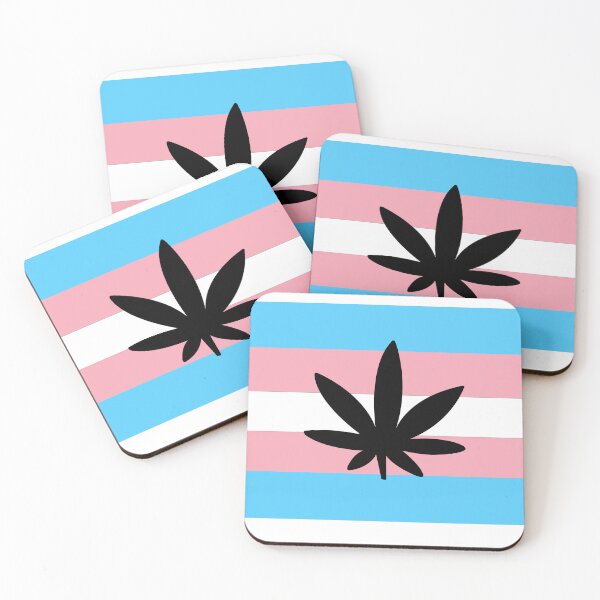 Item preview, Trans Weed Flag – Bold LGBTQ+ Cannabis Art designed and sold by Cannaxes Studio.