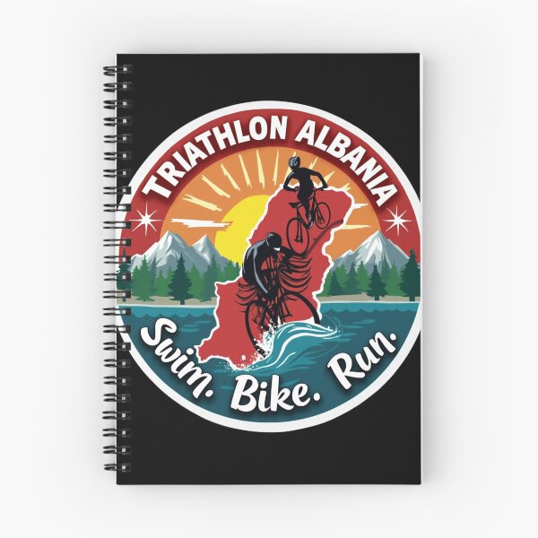 Item preview, Proud Albania Triathlete | Swim Bike Run Patriotic Design designed and sold by Triathlongram.
