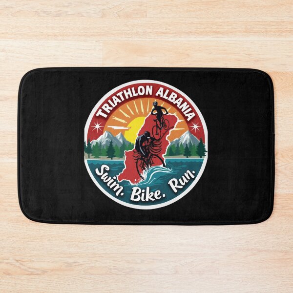 Item preview, Proud Albania Triathlete | Swim Bike Run Patriotic Design designed and sold by Triathlongram.