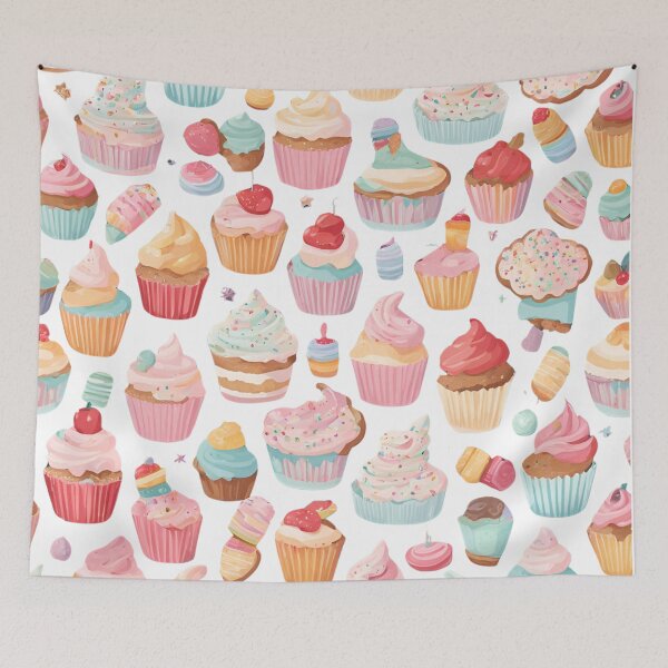 Item preview, Sweet Cupcake Art | Pastel Bakery Pattern | Dessert Lover Design designed and sold by Epic--Art.