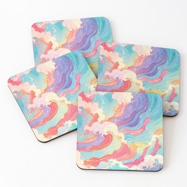 Item preview, Rainbow Seafoam Pastel Waves designed and sold by CriaCreative.
