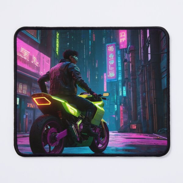 Item preview, 002 Cyberpunk City Street In a Motorcycle designed and sold by Alexis Art Collection.