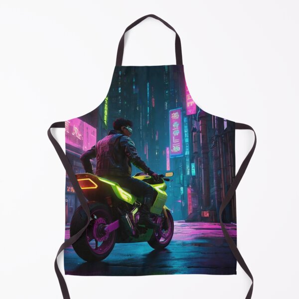 Item preview, 002 Cyberpunk City Street In a Motorcycle designed and sold by Alexis Art Collection.