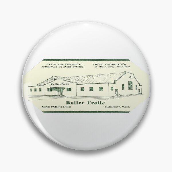 Item preview, Roller Frolic Burlington Washington Roller Skating Rink Sticker Decal Label designed and sold by tislord.