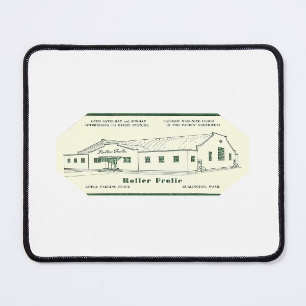 Item preview, Roller Frolic Burlington Washington Roller Skating Rink Sticker Decal Label designed and sold by tislord.
