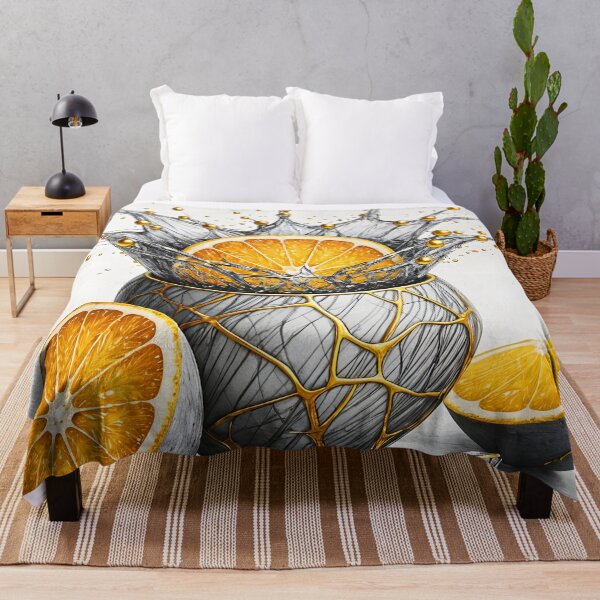 Item preview, Kintsugi Orange Splash, Ai Generated Art  designed and sold by ACC .