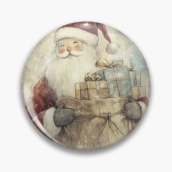 Item preview, Santa Claus with Presents in Festive Snowfall designed and sold by Piotrek0001.