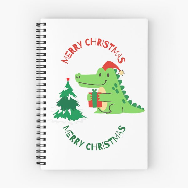 Aperçu de l'œuvre Crocodile de Noël mignon avec un cadeau créée et vendue par Colorten.