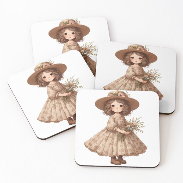 Item preview, A0587 Country Flower Girl – Rustic Chic Figurine, Perfect for Nature Lovers, Floral-Themed Decor, Charming Collectible and Thoughtful Gift designed and sold by angieart68.