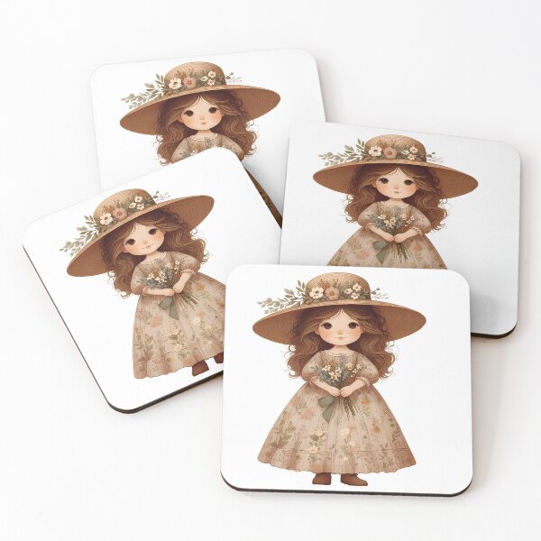 Item preview, A0587 Country Flower Girl – Rustic Chic Figurine, Perfect for Nature Lovers, Floral-Themed Decor, Charming Collectible and Thoughtful Gift designed and sold by angieart68.