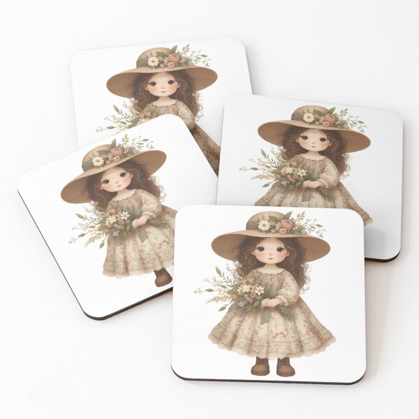 Item preview, A0587 Country Flower Girl – Rustic Chic Figurine, Perfect for Nature Lovers, Floral-Themed Decor, Charming Collectible and Thoughtful Gift designed and sold by angieart68.