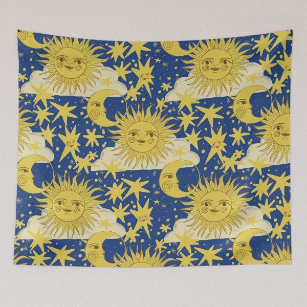 Item preview, Sun and moon 90s Whimsy Goth Aesthetic Hippy Celestial Art - Jemma Jamie Skidmore designed and sold by Jemma Jamie Skidmore.
