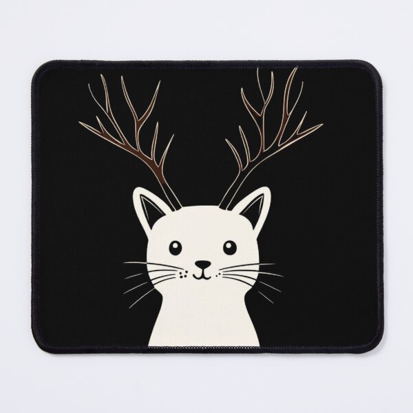 Item preview, Cat Illustration with Holiday Antlers designed and sold by gk-creations.