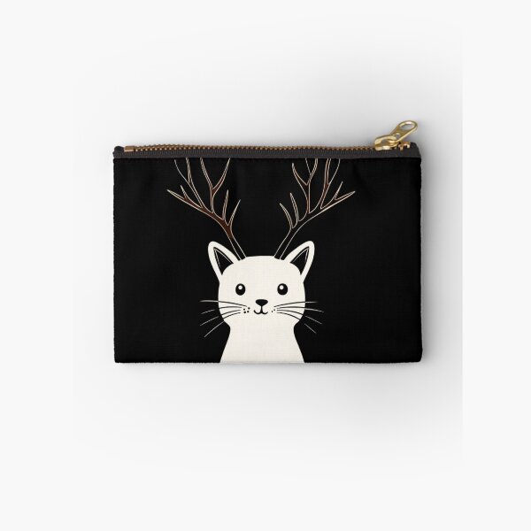 Item preview, Cat Illustration with Holiday Antlers designed and sold by gk-creations.