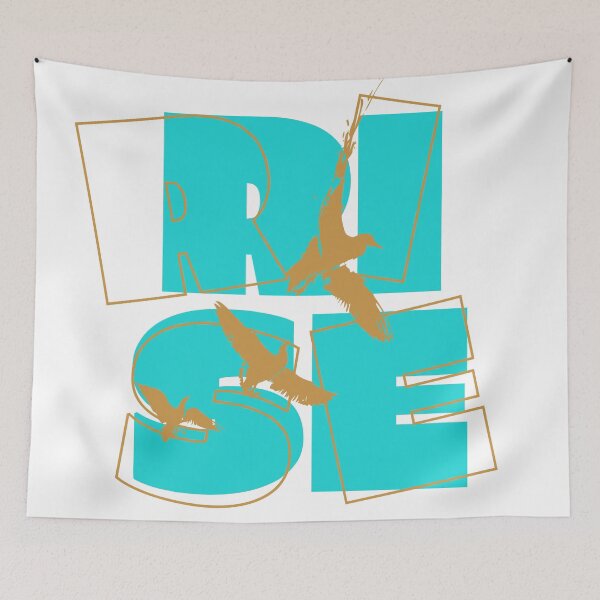 Item preview, Rise Word Design - Cool Square Typography Art designed and sold by CyberWindow.