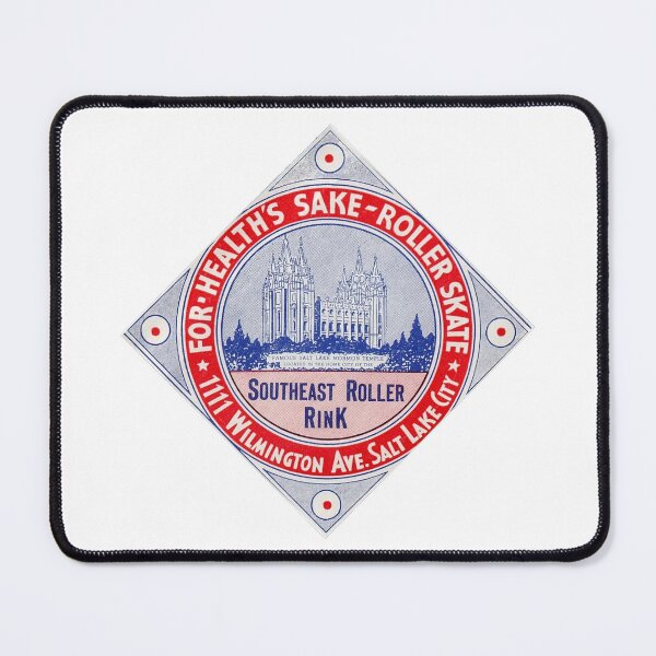 Item preview, Southeast Roller Rink Salt Lake City Utah Roller Skating Rink Sticker Decal Label Mormon Temple designed and sold by tislord.